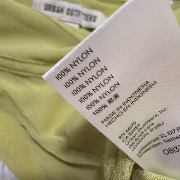 Women Urban Outfitters Persephone Mesh Corset Top in Green Lime Size Medium - Picture 4 of 8